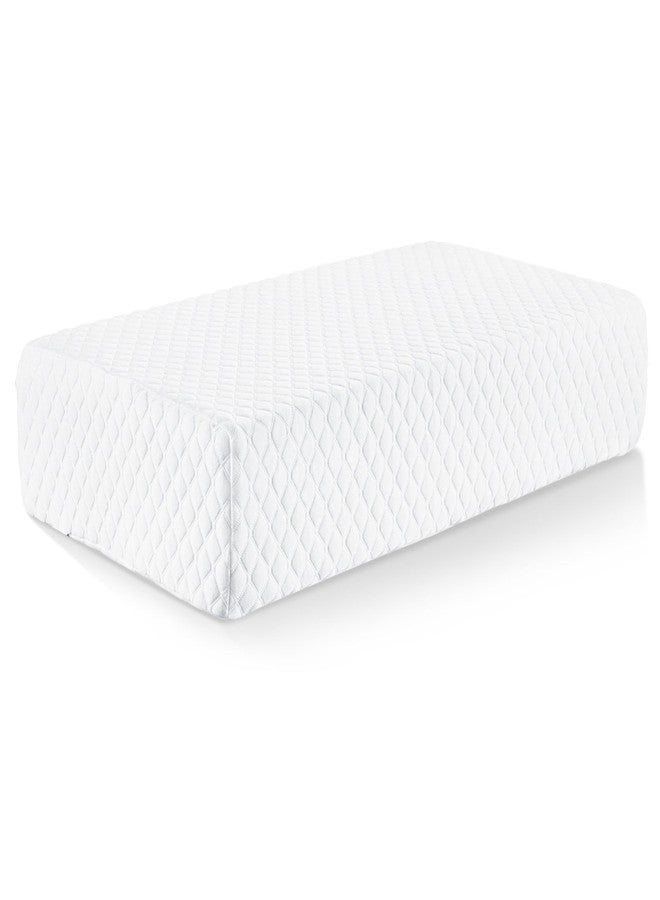 TOPPURE Cube Memory Foam Pillow Pro-Long for Side Sleepers, Snorers (24"/12"/5"), Soft But Supportive Cervical Pillow for Neck and Shoulder Pain Relief Sleeping, Rectangle Neck Pillow,White - Image 1