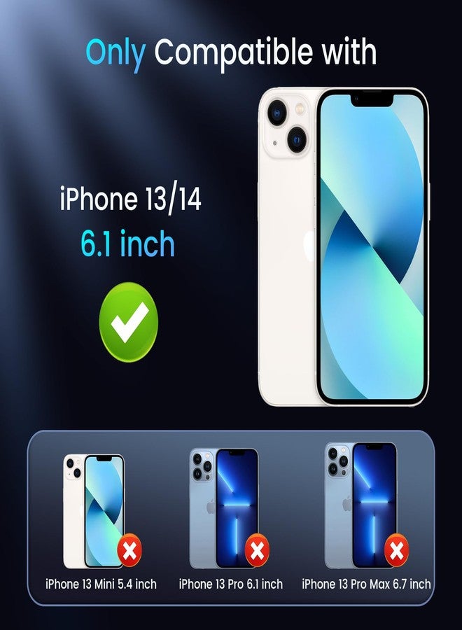 Caka جراب Caka لهاتف iPhone 13 و iPhone 14 [متوافق مع MagSafe] [حامل مدمج غير مرئي] جراب حماية مغناطيسي مقاوم للصدمات من الدرجة العسكرية لهاتف iPhone 14 و iPhone 13 - 6.1 بوصة (أزرق داكن) - Image 2