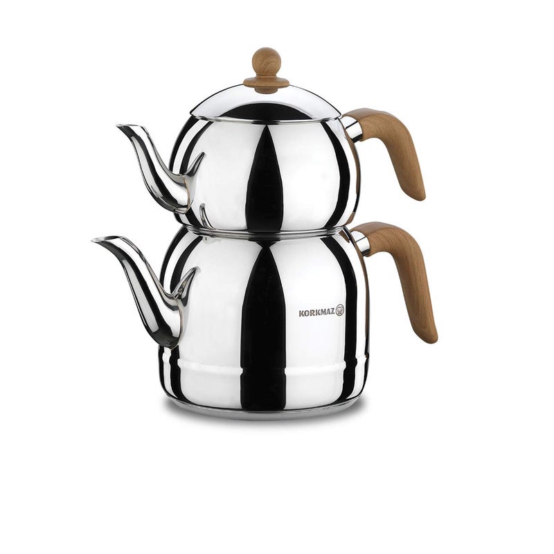korkmaz Turkish Teapot 18/10 Stainless Steel 3.6 Litre Capacity
