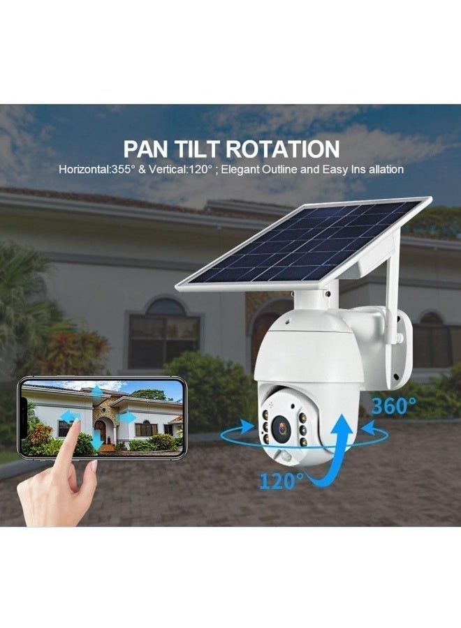 كروني كاميرا CRONY RBX-S10 منخفضة الطاقة تعمل بالواي فاي تعمل بالطاقة الشمسية - إصدار مُحسّن حديثًا بدقة 1080 بكسل عالية الدقة تعمل بالطاقة الشمسية للمراقبة الخارجية IP65 مقاومة للماء وكاميرا CCTV للمنزل الذكي ونظام إنذار صوتي ثنائي الاتجاه ضد التسلل - Image 5