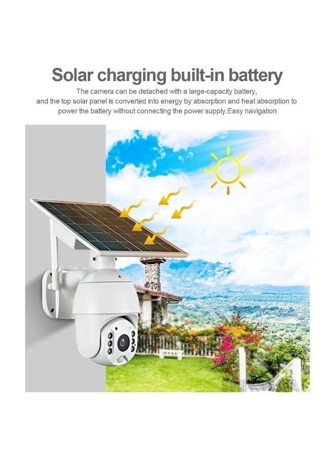 كروني كاميرا CRONY RBX-S10 منخفضة الطاقة تعمل بالواي فاي تعمل بالطاقة الشمسية - إصدار مُحسّن حديثًا بدقة 1080 بكسل عالية الدقة تعمل بالطاقة الشمسية للمراقبة الخارجية IP65 مقاومة للماء وكاميرا CCTV للمنزل الذكي ونظام إنذار صوتي ثنائي الاتجاه ضد التسلل - Image 4