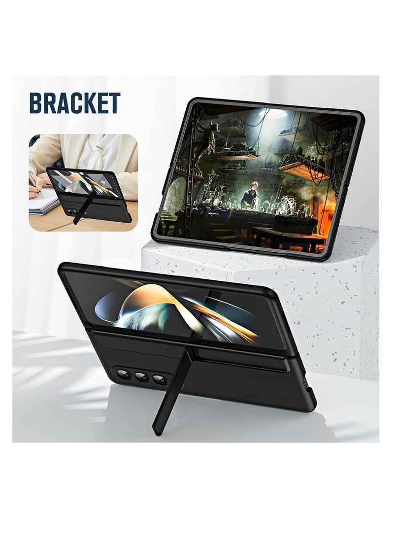 Aookay Case for Samsung Galaxy Z Fold 6 with Pen, Build-in Screen Protector, with Detachable Pen Holder and Kickstand Case for Z Fold 6 [Not Original Pen] (Black)  - Image 4