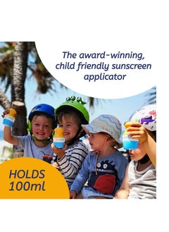 Solar Buddies Solar Buddies Sunscreen Applicator - Single Blue - Refillable Roll on Sponge Sunscreen, Suncream & Lotion Applicator For Kids, Adults & Families - Holds 3.4fl oz, Perfect Size for Travel  - Image 2