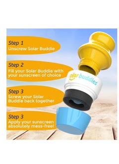Solar Buddies Solar Buddies Sunscreen Applicator - Single Blue - Refillable Roll on Sponge Sunscreen, Suncream & Lotion Applicator For Kids, Adults & Families - Holds 3.4fl oz, Perfect Size for Travel  - Image 5