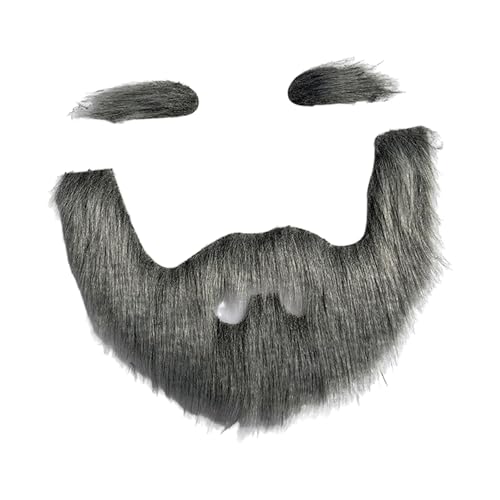 Indusoire 3 Pcs Fake Beard, Fake Beard for Acting, Duplicate Moustache and Beard Set, Fake Moustache for Role Play, Cosplay, Parties, Stage Performance - Image 2