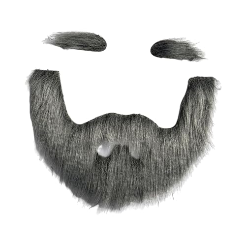 Indusoire 3 Pcs Fake Beard, Fake Beard for Acting, Duplicate Moustache and Beard Set, Fake Moustache for Role Play, Cosplay, Parties, Stage Performance - Image 3