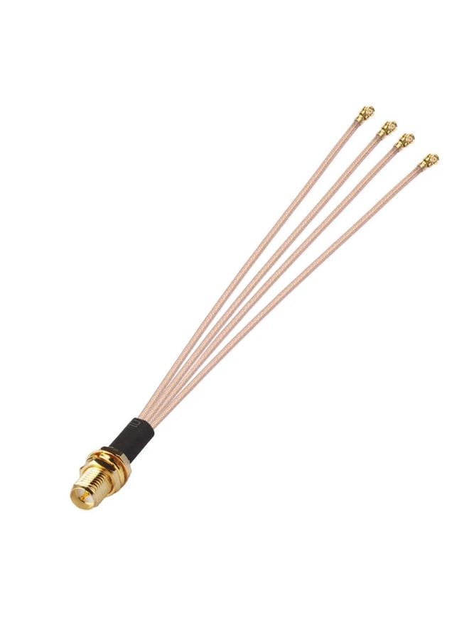 BURAQ 1 In 4 IPX To RPSMAK RG178 Pigtail WIFI Antenna Extension Cable Jumper(15cm) - Image 1
