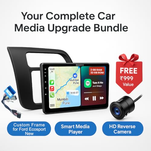 Modorwy Original 9inch HD QLED Car Android Stereo | 2GB RAM & 32GB ROM | OS 13 Double Din Car Multimedia Player | incl. AHD Rear Camera & Frame Compatible with Ford Ecosport New - 1 Year Warranty - Image 3
