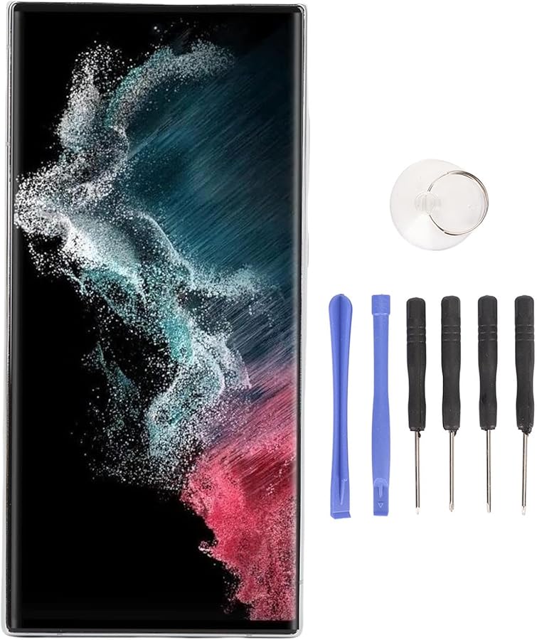 سامسونج جالكسي إس 23 الترا 5G 6.8 بوصة شاشة لمس تجميع الديجيتيزر فضي مع أدوات الإصلاح - Image 4