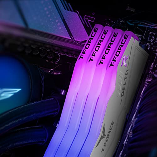 TEAMGROUP T-Force Delta RGB DDR5 Ram 48GB (2x24GB) 8000MHz PC5-64000 CL38 M-DIE Desktop Memory Module Ram for 600 700 Series Chipset XMP 3.0 Ready White FF4D548G8000HC38EDC01 - Image 3