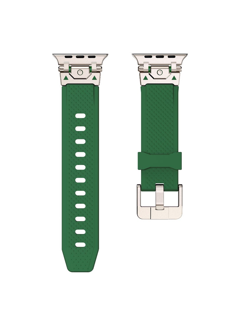 yalilai Rugged TPU Sport Band for HUAWEI Watch GT 5 4 3 Pro, 22mm Durable Metal Connector Replacement Band for Huawei Watch 4 3 Pro, Titanium-Green  - Image 2