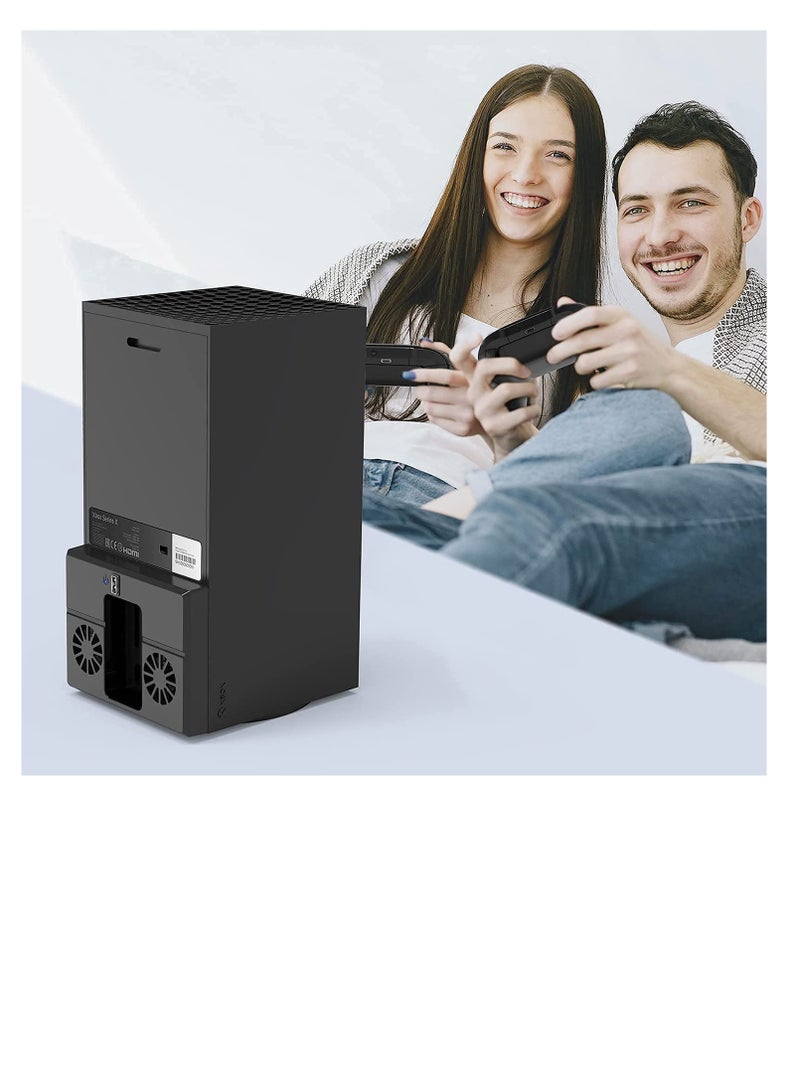 Cooling Fan Compatible with Xbox Series X Console, Dual Cooling Fan Back Fan Compatible with Xbox Series X, with 2 Cooling Fan and 1 USB Port - Image 2
