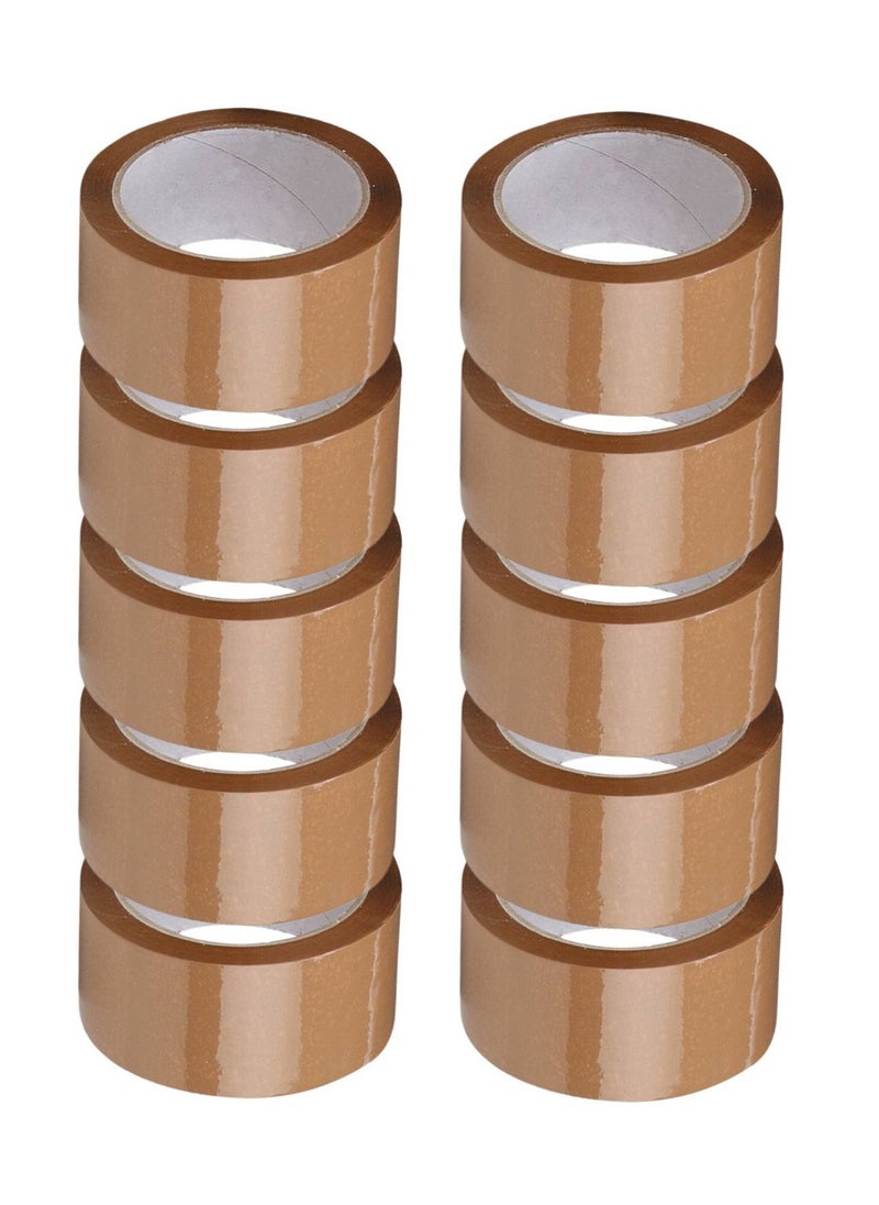 Home Smart Home Smart Packing Brown Tape Bundle Pack of 10 Pcs Heavy Duty Extra Sticky Packing Tape for Cotton Delivery Packing and Multi-Purpose Use in Home and Offices Brown Tape 