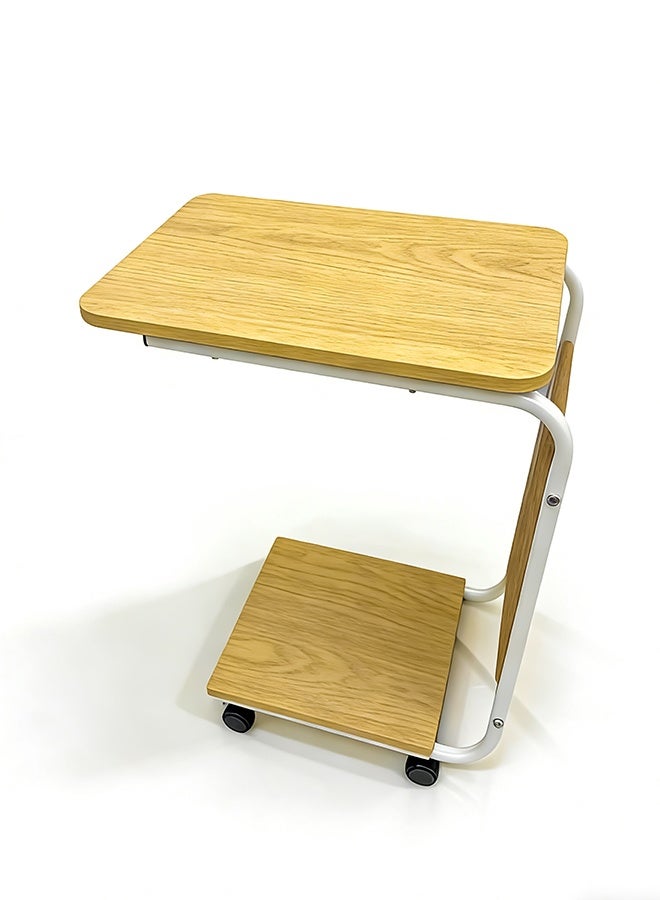 Migue home طاولة قهوة مستطيلة باللونين الأبيض والبني - Image 2