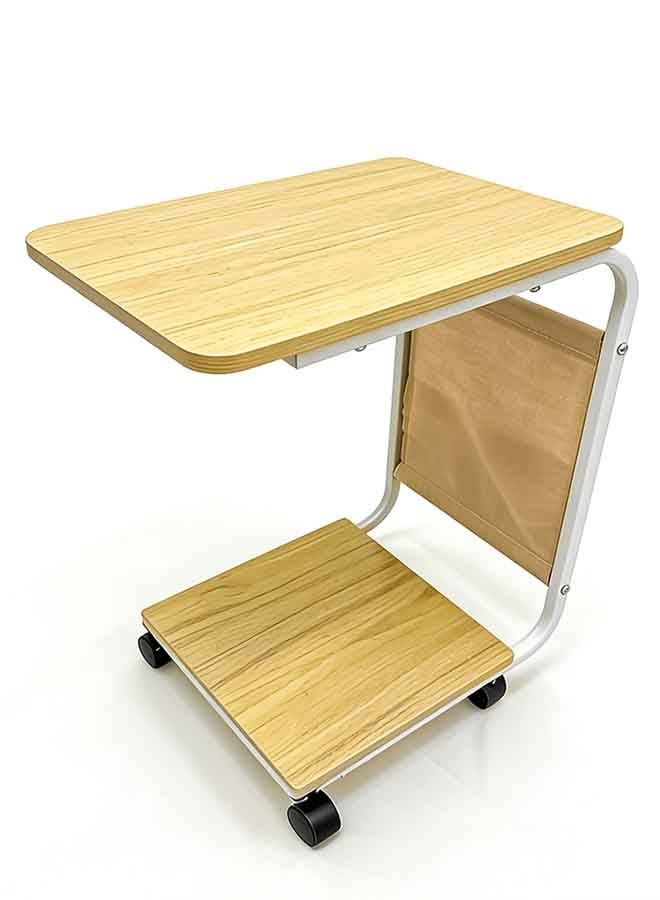 Migue home طاولة قهوة مستطيلة باللونين الأبيض والبني - Image 1