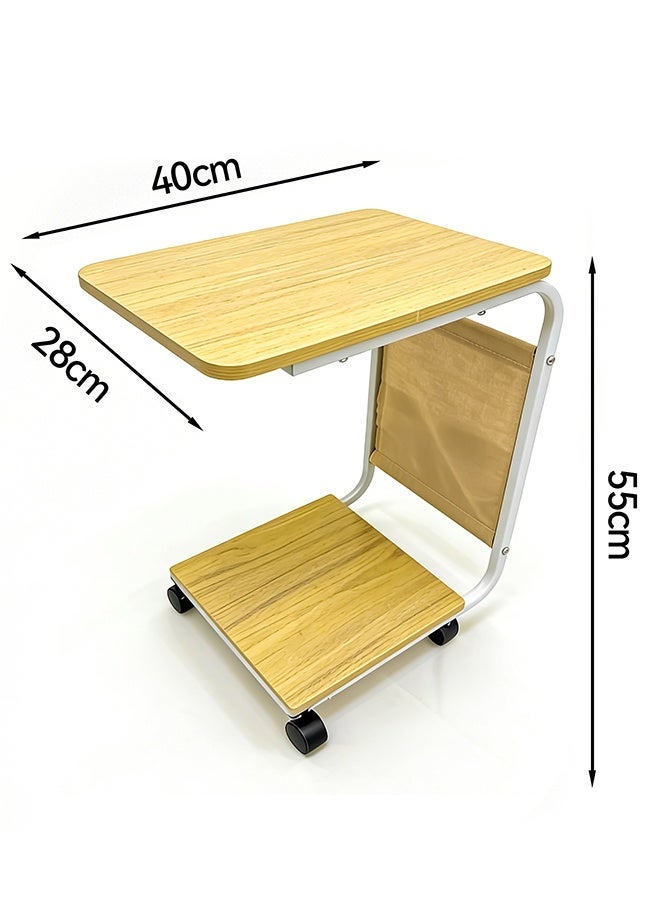 Migue home طاولة قهوة مستطيلة باللونين الأبيض والبني - Image 3