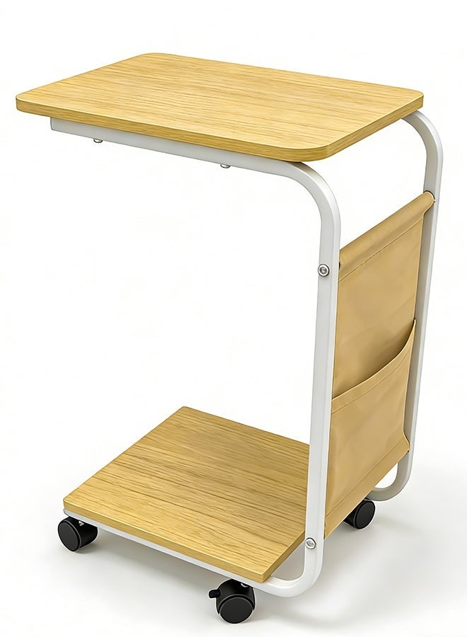 Migue home طاولة قهوة مستطيلة باللونين الأبيض والبني - Image 5