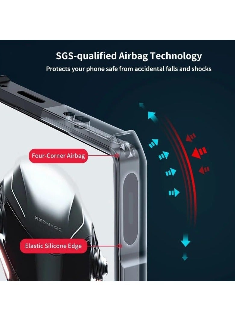 general Case Compatible with ZTE Nubia Neo 2 5G 【Droproof】 【Sweat-Proof】 【Fingerprint-Proof】 Shockproof TPU+PC Clear Protective Phone Case Fits ZTE Nubia Neo 2 - Image 2