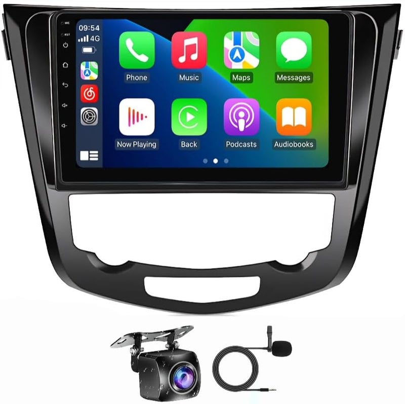 Vierex Fit Nissan X-Trail Car Stereo Rogue Qashqai Android Screen 2014-2018 With Apple Carplay Android Auto Wireless WiFi DSP FM&AM BT AHD Camera Included Auto AC (2+32GB Carplay 4CORE) - Image 1