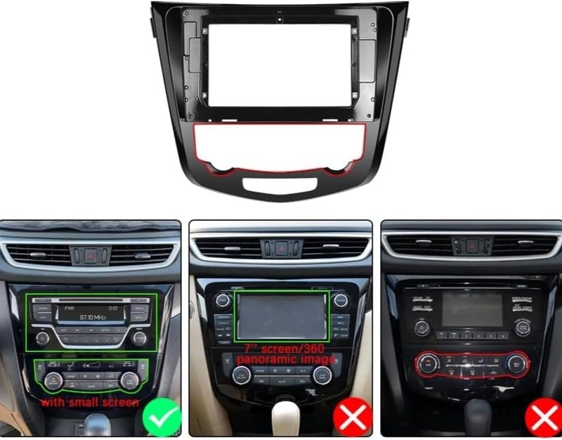Vierex Fit Nissan X-Trail Car Stereo Rogue Qashqai Android Screen 2014-2018 With Apple Carplay Android Auto Wireless WiFi DSP FM&AM BT AHD Camera Included Auto AC (2+32GB Carplay 4CORE) - Image 3