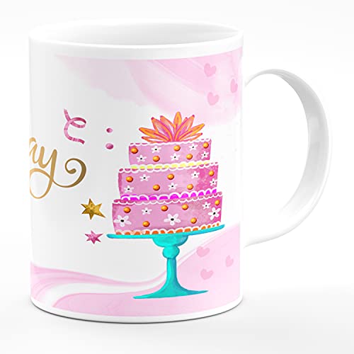 CHHAAP Happy Birthday Papa Printed Microwave Safe White Ceramic Coffee Mug 350 (ml) Birthday Gift for Father Papa Dad Dad (HBPBG1 40) - Image 3