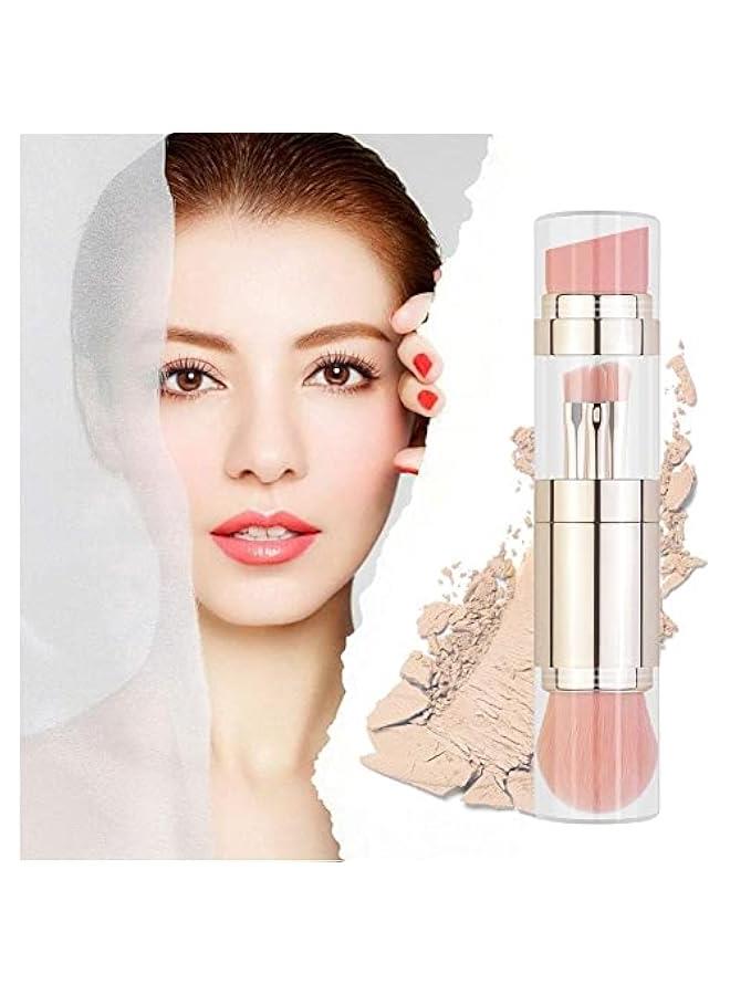 BWSJ 5 Makeup Brush Set in Elegant Rose Gold Includes Brushes for Face Eyeshadow Li Foundation and Powder Features Soft Synthetic Bristles  and TravelFriendly Perfect for OntheGo or Home Use - Image 3