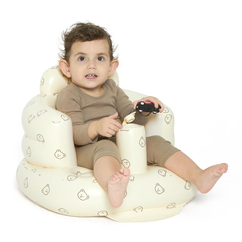 Mink Inflatable Baby Seat for Babies 3+ Months,Infant Floor Seats for Sitting Up,Portable Blow Up Baby Chair with Built in Air Pump, Ideal for Sitting Up and Learning to Play - Image 1