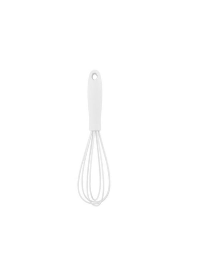 Supply Creative Colorful Color Series 6 Inch Stainless Steel Silicone Egg Beater Multi-color Mini Egg Beater-Color:White - Image 1