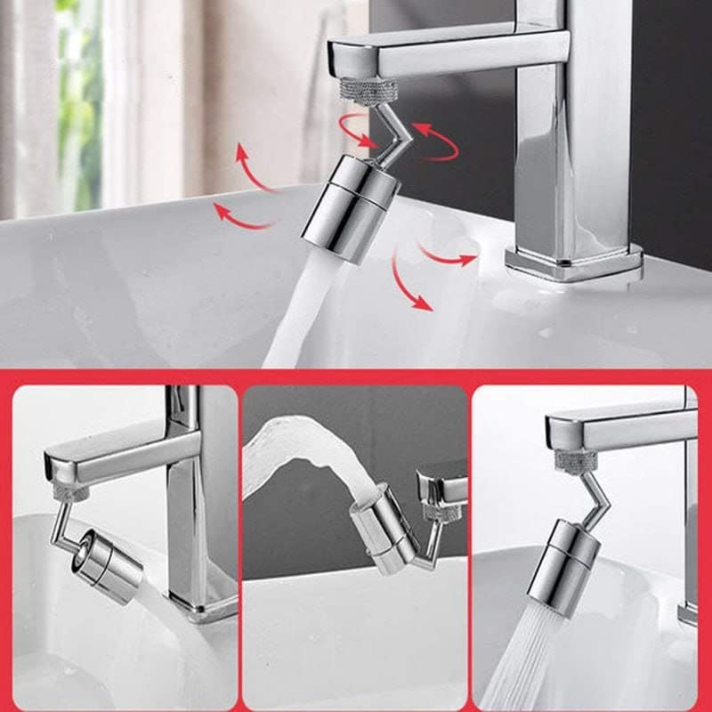 SHREE HANS CREATION 1080° Rotating Swivel Faucet Tap Extension 2 Modes Water Faucet, Adjustable Head Nozzle Adapter Splash-Proof Hose Aerator Filter Extender Sprayer for Kitchen, Bathroom, - Image 2