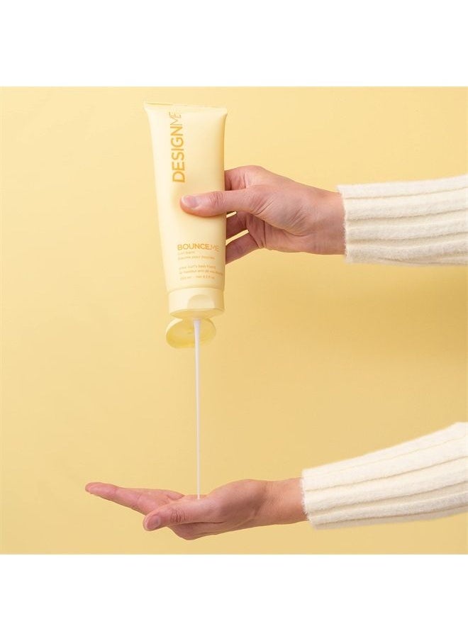 BOUNCE.ME Curl Balm by DESIGNME | Curl Cream for Curly Hair with Nourishing Argan Oil | Wave, Coil, and Curl Defining Cream | Sulfate Free and Paraben Free Curling Cream for Curly Hair, (8.5 Fl Oz)