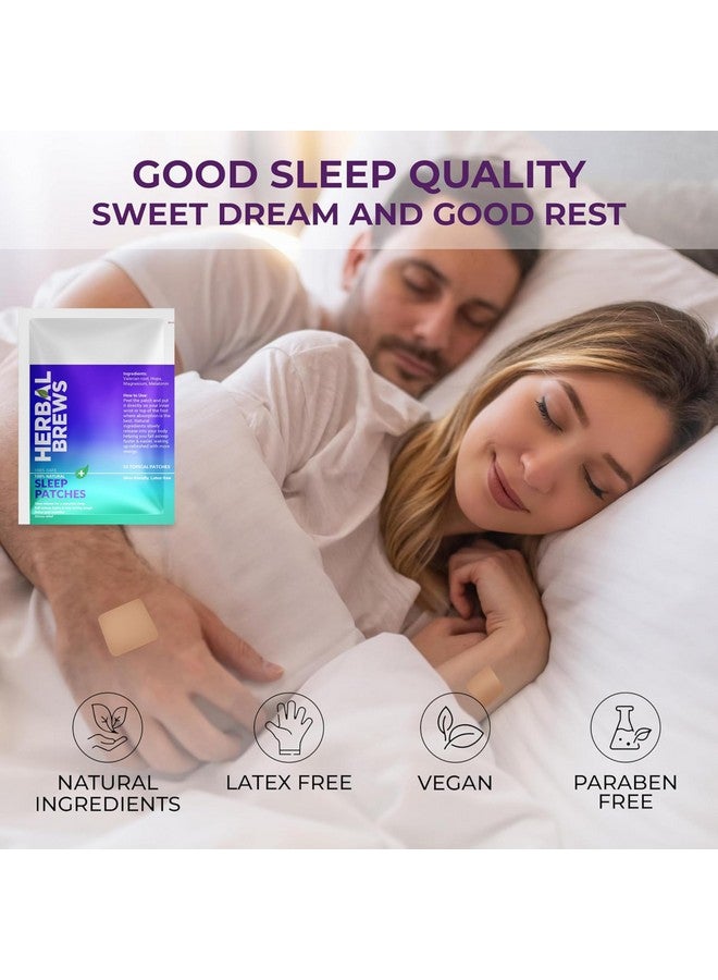 Herbal Brews - Deep Sleep Patches for Adults Extra Strength | Easy-to-Apply Stickable Sleep Patch with All Natural Ingredients | Relax & Wake Up Refreshed | Supports Rest and Rejuvenation for Travel, Jet Lag | Long-Lasting Night Comfort for Men & Women | 10 Patches - Image 3