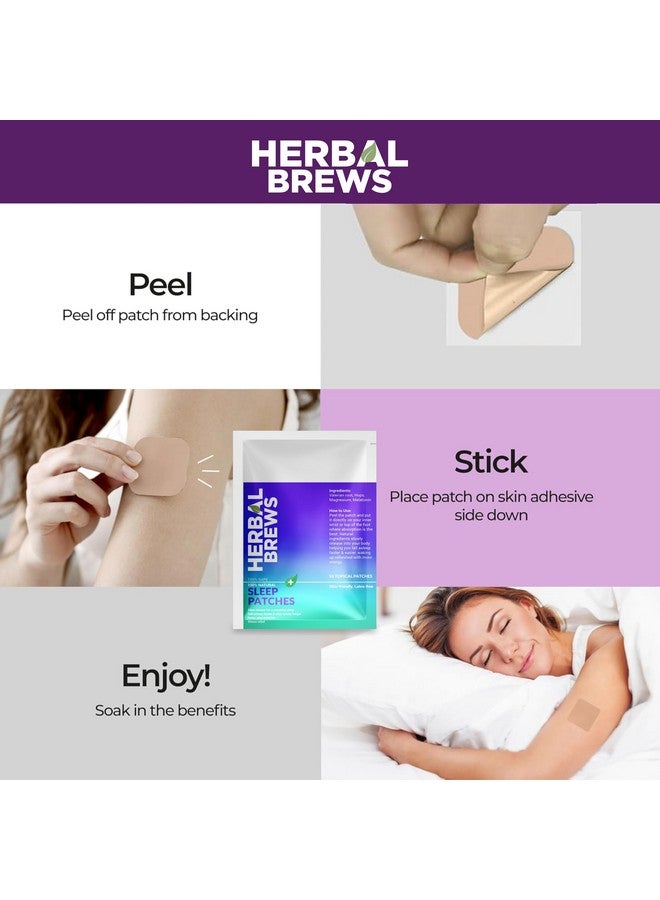 Herbal Brews - Deep Sleep Patches for Adults Extra Strength | Easy-to-Apply Stickable Sleep Patch with All Natural Ingredients | Relax & Wake Up Refreshed | Supports Rest and Rejuvenation for Travel, Jet Lag | Long-Lasting Night Comfort for Men & Women | 10 Patches - Image 2