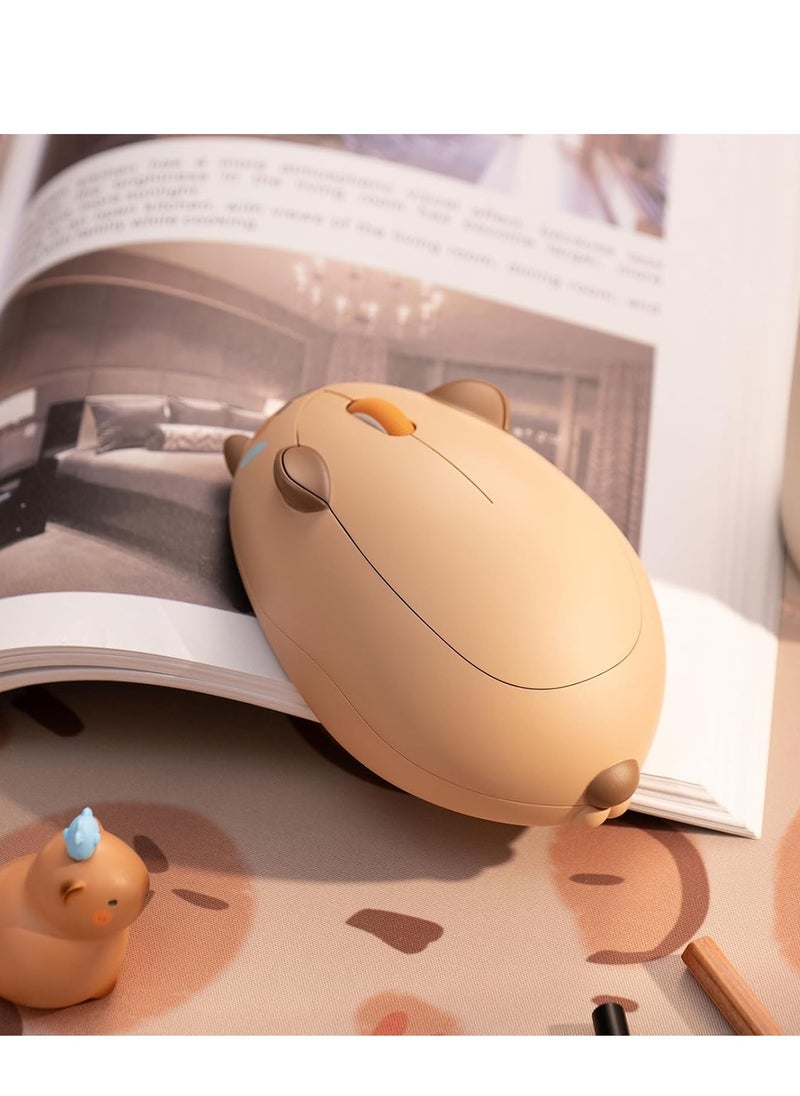 SYOSI - Wireless Gaming Mouse Capybara, 2.4G GHz with a USB Receiver, lovely Optical Cordless Cartoon Mice for Computer Laptop Desktop PC iPad, Compatible with Mac Win - Image 1