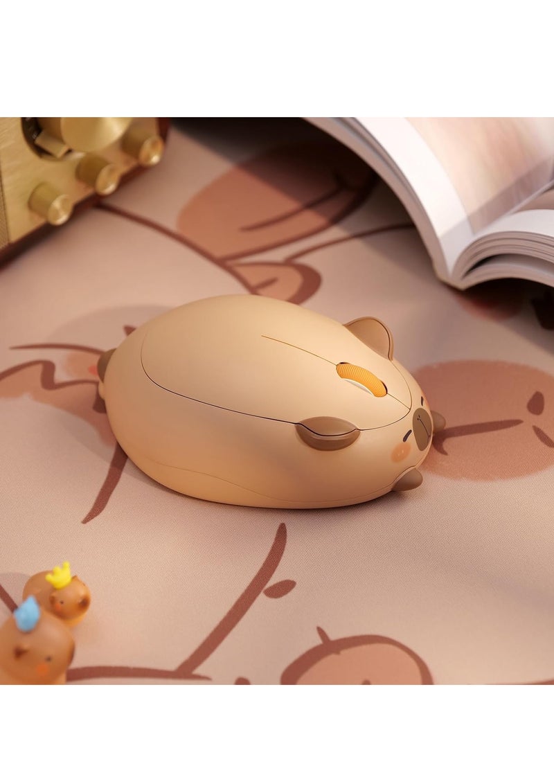 SYOSI - Wireless Gaming Mouse Capybara, 2.4G GHz with a USB Receiver, lovely Optical Cordless Cartoon Mice for Computer Laptop Desktop PC iPad, Compatible with Mac Win - Image 1
