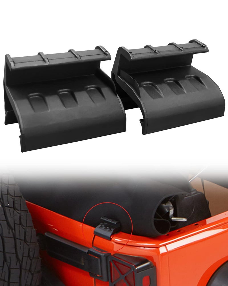 Soft Top Rear Window Clip Tailgate Bar Holders 2pcs Soft Top Tailgate Retainer Bracket Fit for Jeep Wrangler JK JKU 2 Door 4 Door 2007 2008 2009 2010 2011 2012 2013 2014 2015 2016 2017 2018