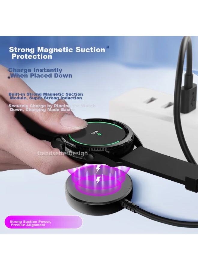 Win Potential Winqian Compatible Magnetic Charging Cable For Samsung Watch, Charging Dock For Watch 7/6/5/4/pro/3/2/active2/1 Smarch Accessories - Image 3
