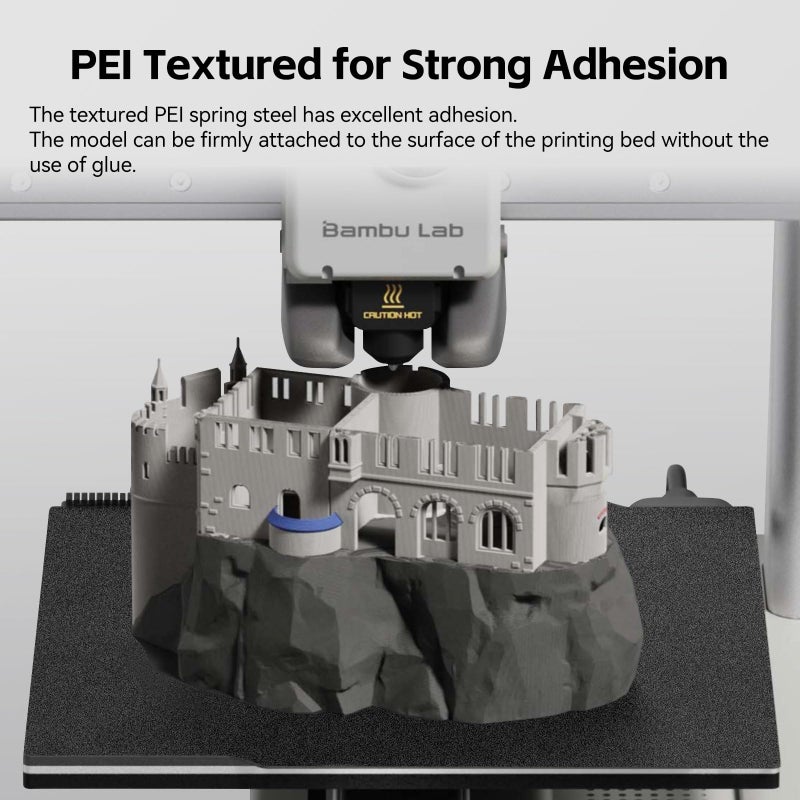 UniTak3D PEI Build Plate for Bambu Lab A1 Mini 184x184mm Double Sided Smooth/Textured PEI Sheet Printing Platform Flexible Spring Steel Sheet ONLY Compatible with Bambu Lab A1 Mini 3D Printer - Image 5