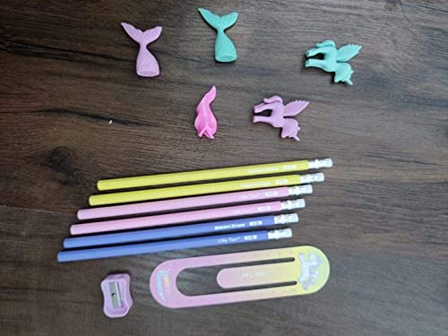 TEMSON Pencil Set for Kids - Pencil Set for Kids for School, Cute Cartoon Design Pencil Set, Graphite Groove Pencils Set, Pencil Set with Eraser Sharpener (Unicorn)(GP 8013-E) - Image 3