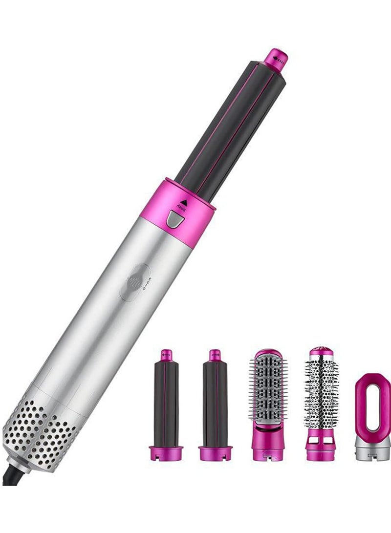ELTRAZONE Hair Dryer Brush Set 5 in 1 Blowout Brush Negative Ion Detachable Hair Dryer Styler Volumizer Hot Air Hair Dryer Brush with 2 Styling Brush Heads for Straightening Curling Drying Combing Scalp Massage - Image 2