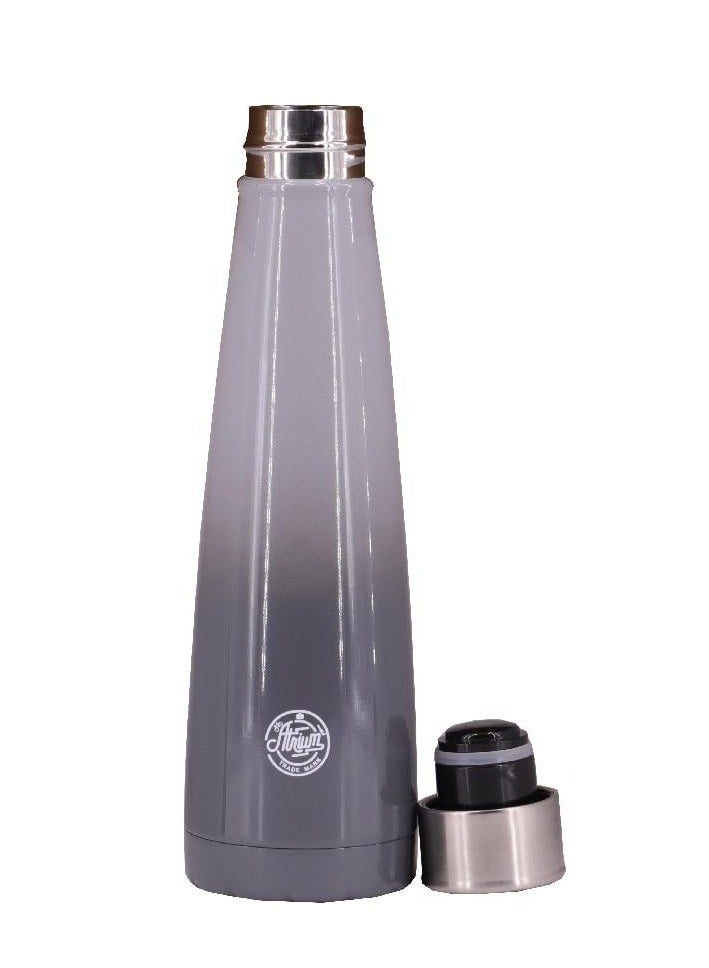 أتريوم زجاجة مياه كلاسيكية بلونين 420.00 مل رمادي/حديدي - Image 2