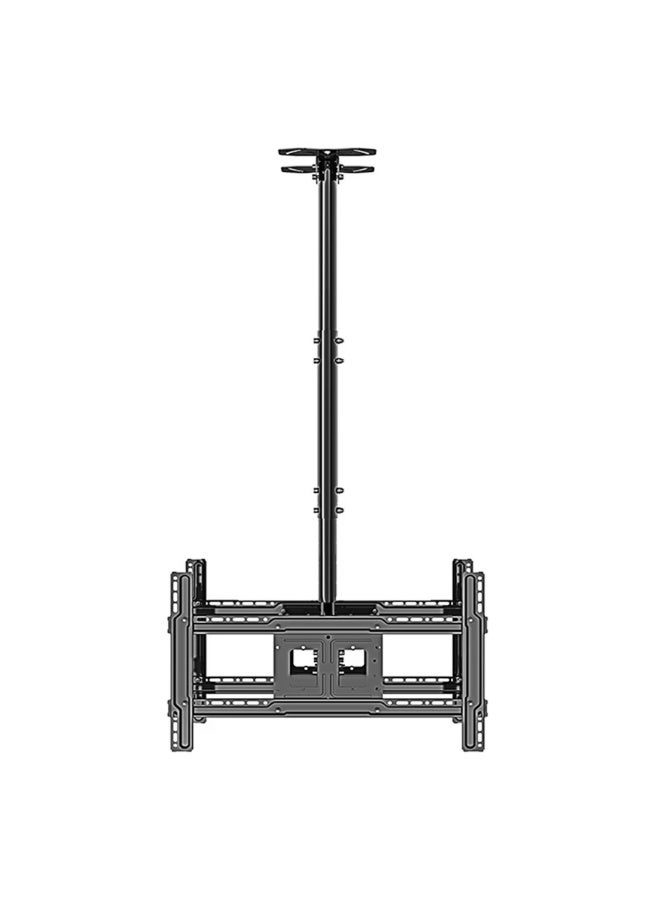 KALOC Double Panel Ceiling TV Mount for 32"–55" LCD/LED/Plasma TVs, 68.28 kg Load Capacity, VESA 200x200 to 600x400mm, Tilting & Swiveling, Heavy-Duty Dual Screen Ceiling Bracket, Black | KLC-T270 - Image 3