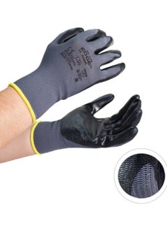 Ansell Ansell EDGE Nitrile Coated Polyester Glove (Pair) Black/Gray 48-128  - Image 1