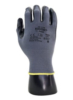 Ansell Ansell EDGE Nitrile Coated Polyester Glove (Pair) Black/Gray 48-128  - Image 3