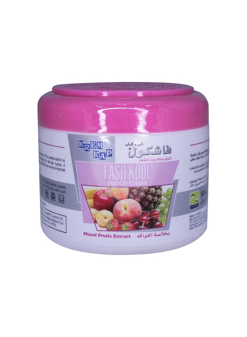 فاش كول ماسك الشعر بالفواكه المختلطة من فاش كول، علاج ترطيب عميق لشعر ناعم ورطب ولامع - 500 مل - Image 1