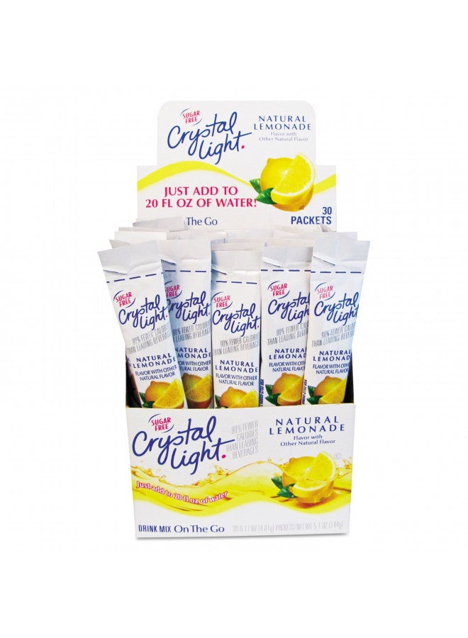 Crystal Light Crystal Light 79600 Flavored Drink Mix, Lemonade, 30 .17oz Packets/Box - Image 1