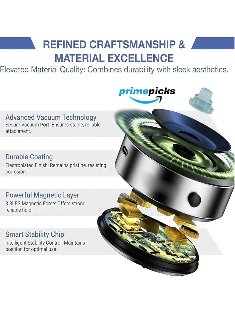 ELTRAZONE Magnetic Mobile Phone Holder Car Mount – Universal Vacuum Adsorption Bracket, Stable & Secure Car Phone Mount - Image 5