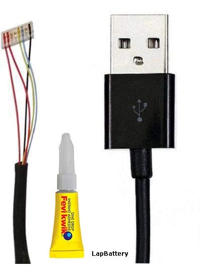 Truvic - LapBattery Replacement USB CableWire for Morpho Safran MSO 1300 E E2 E3 Printer Black - Image 1