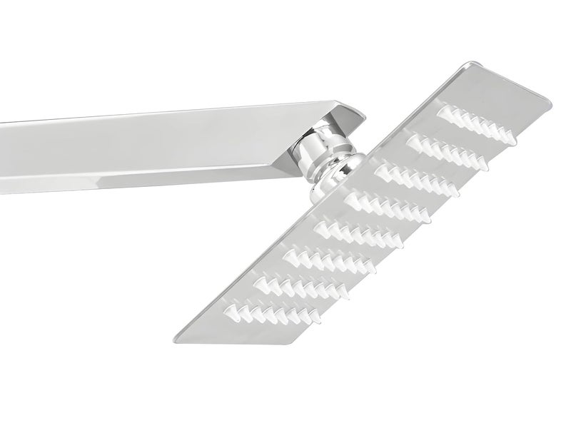 CLINTON Ultra Sleek 304-Grade Stainless Steel Overhead Shower With Heavy Shower Arm and Wall Flange| Rain Shower for Bathroom (Chrome, 4inch shower 9inch arm) - Image 1