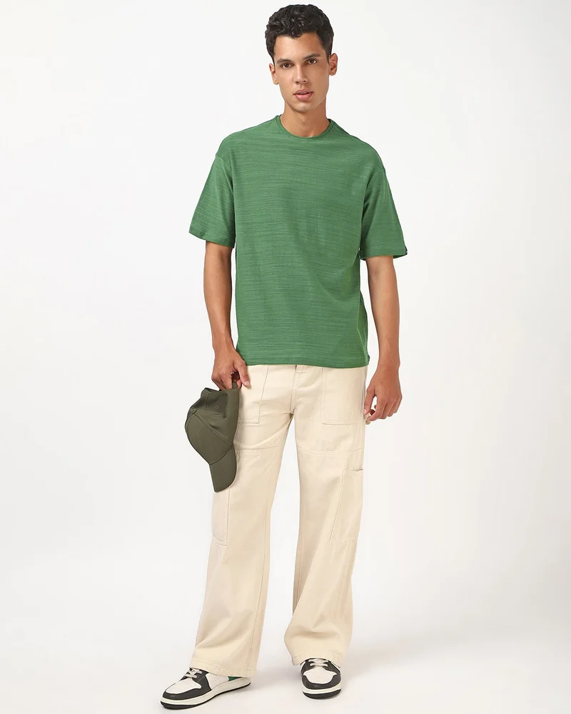 Bewakoof  Men's Green Oversized T-shirt for Men | Best Price UAE
