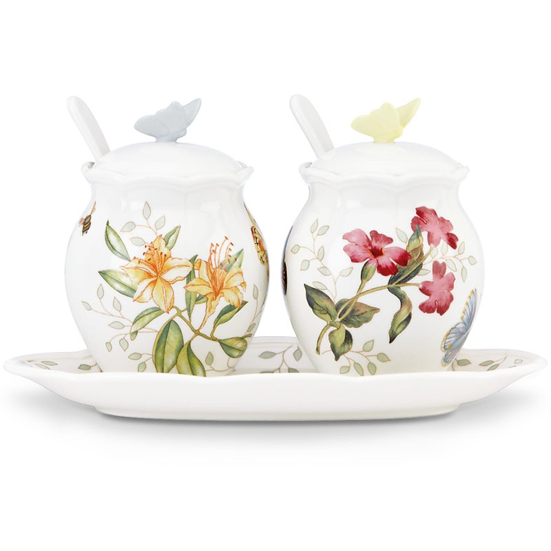 Lenox Butterfly Meadow 7-Piece Condiment Set  White - - Image 1